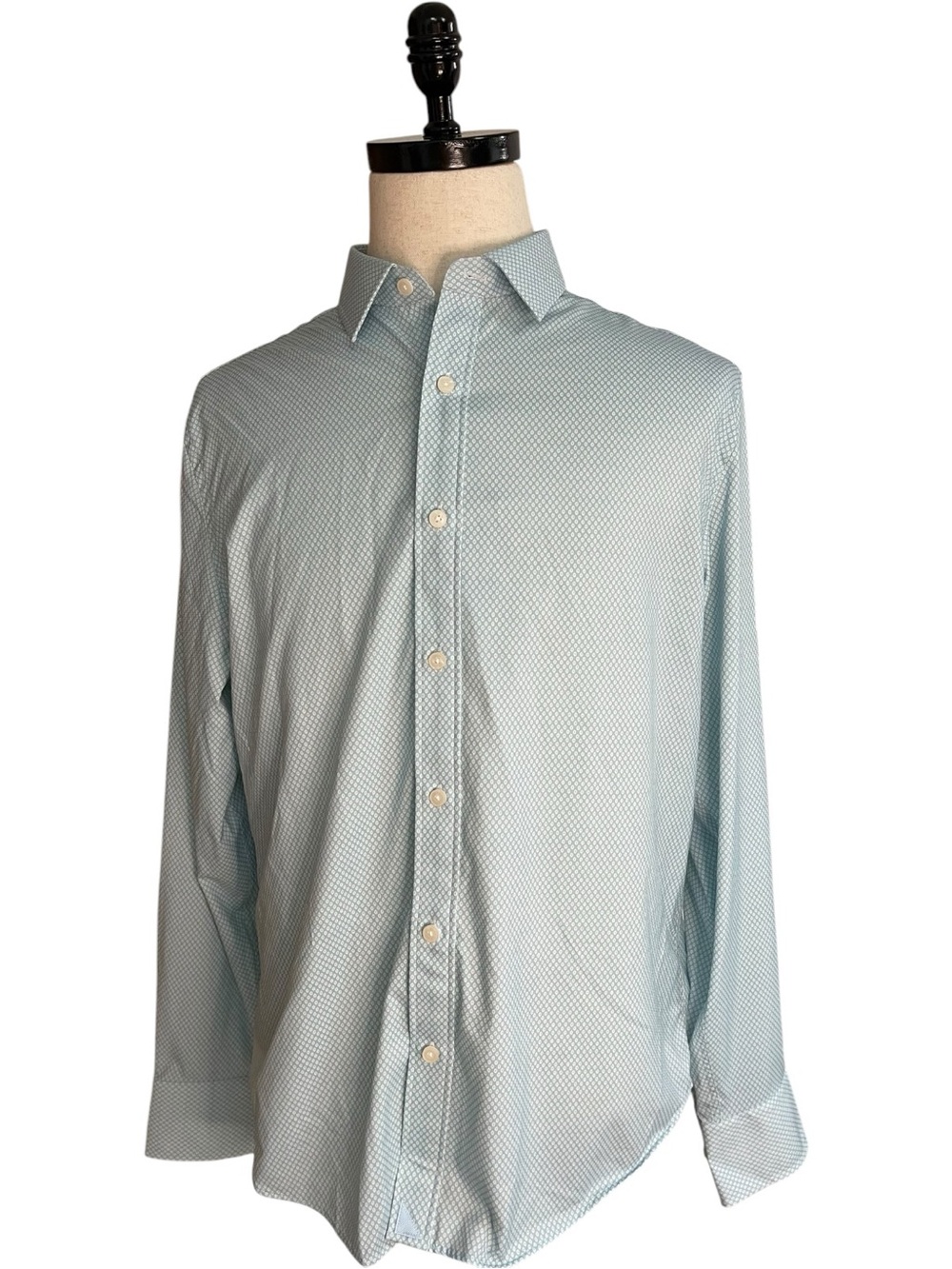 UNTUCKit Falkirk Performance Slim Fit Button Down Shirt Cerulean Blue